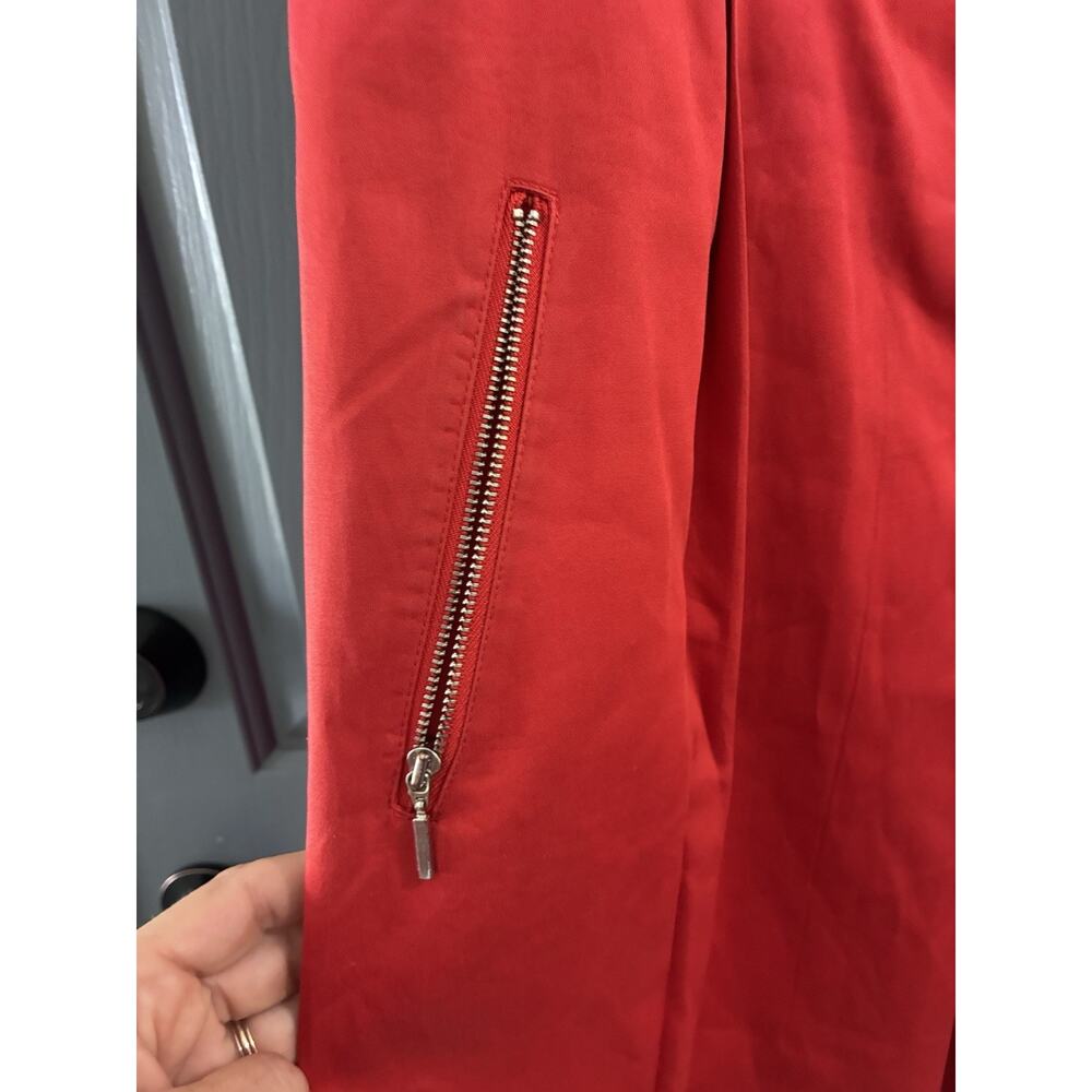 Armani Collezioni Red Stretch Cotton Sleeveless Midi Dress Size 12 - Picture 2 of 9